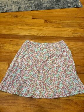 Roxy Floral A-Line Skirt - Pink & Mint